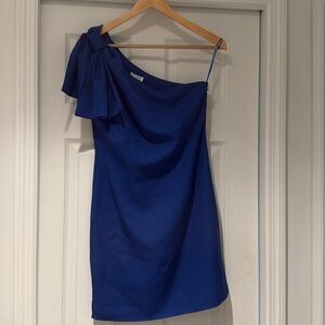 TCEC Royal Blue One-Shoulder Dress